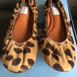 Lanvin pony hair ballet flates